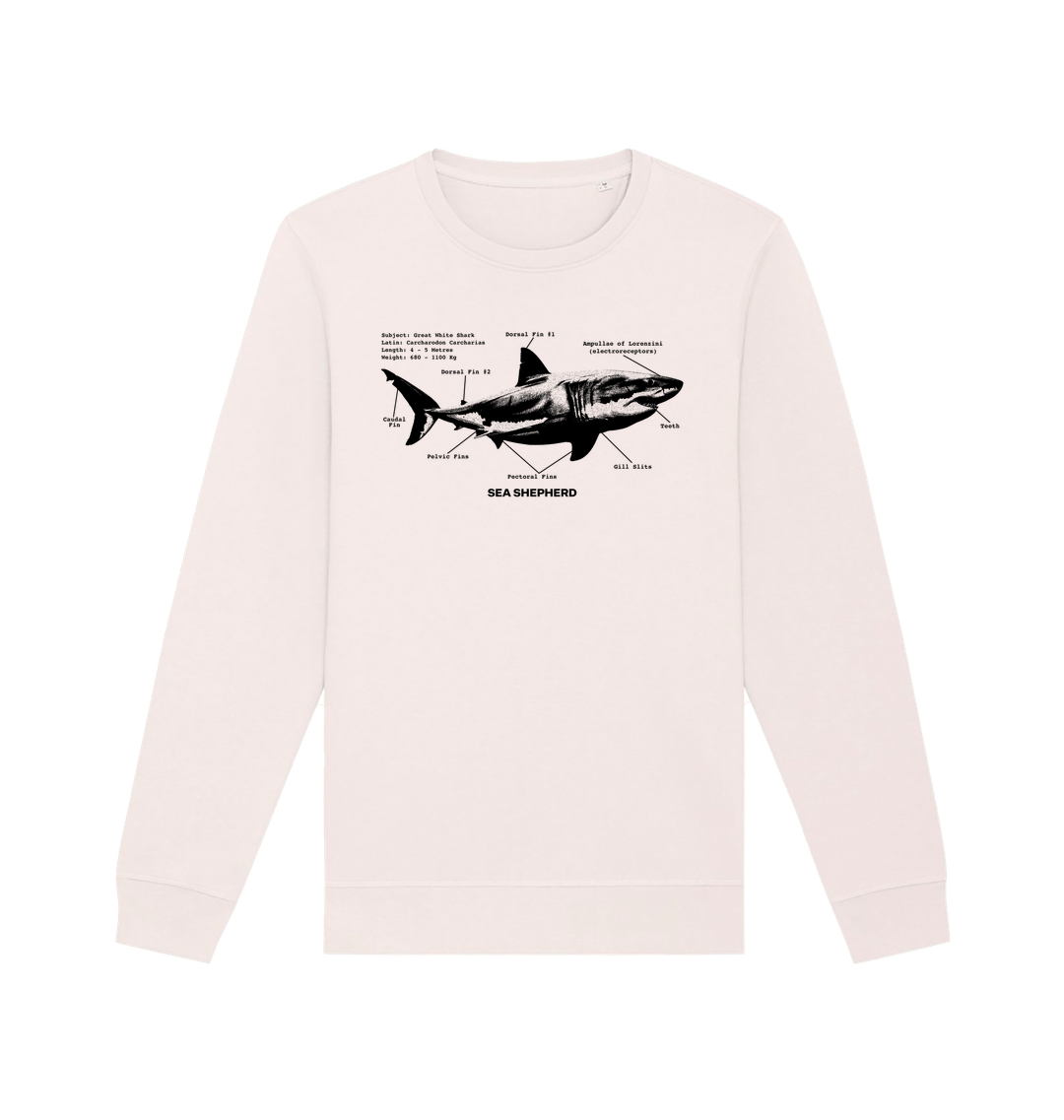 Vintage White Printed Sweater Front